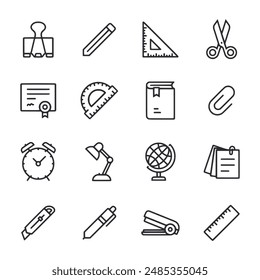 Stationery icons set vector illustration