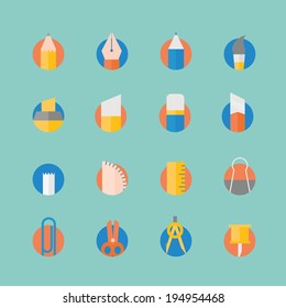 Stationery icons set.vector illustration design
