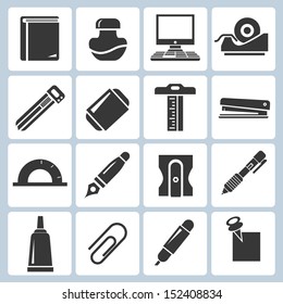 stationery icons, vector