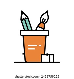 Stationery icons vector strock illustration