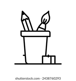 Stationery icons vector strock illustration
