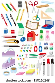 A Lot Of Stationery Items