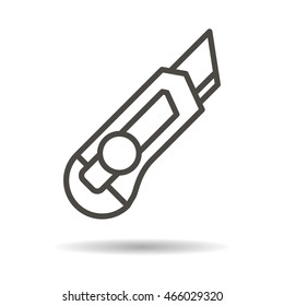 stationery knife flat icon