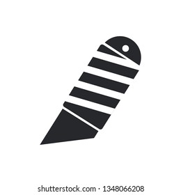 stationery knife flat vector icon