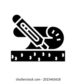 stationery knife glyph icon vector. stationery knife sign. isolated contour symbol black illustration