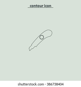 Stationery knife icon
