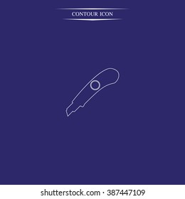 Stationery knife icon