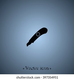 Stationery knife icon