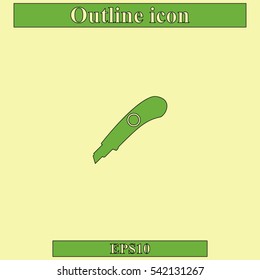 Stationery knife icon