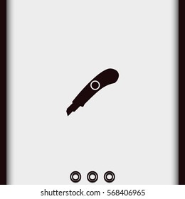 Stationery knife icon
