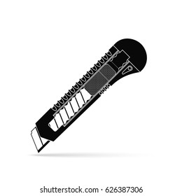 Stationery knife icon