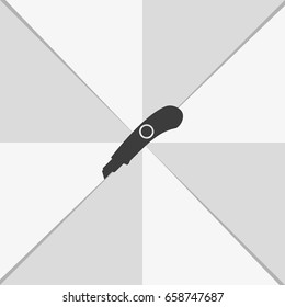 Stationery knife icon