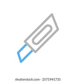 Stationery knife icon. Concept of cutting, office supplies, and precision.