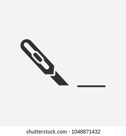 Stationery knife icon illustration isolated vector sign symbol