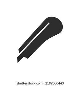 Stationery Knife Icon Monochrome Black White Stock Vector (Royalty Free ...