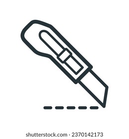 Stationery Knife Icon Vector On Trendy Design