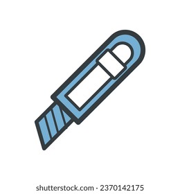 Stationery Knife Icon Vektor auf trendigem Design