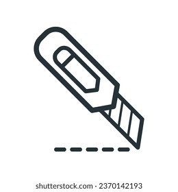 Stationery Knife Icon Vector On Trendy Design