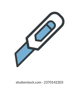 Stationery Knife Icon Vector On Trendy Design