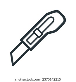 Stationery Knife Icon Vector On Trendy Design