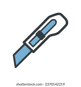 Stationery Knife Icon Vector On Trendy Design