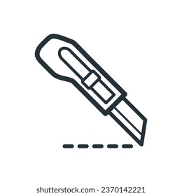 Stationery Knife Icon Vector On Trendy Design