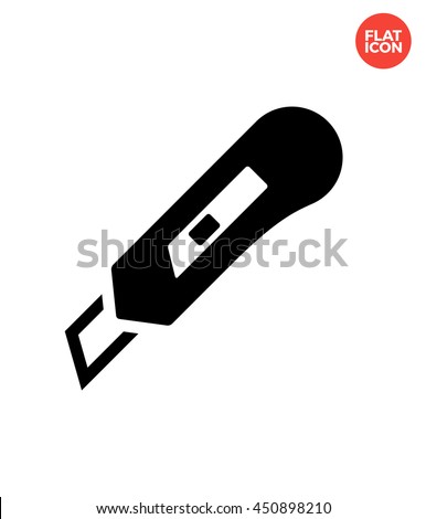 Stationery Knife Icon. Knife Icon. Knife Stationery Icon Vector. Paper Stationery Knife Flat Style. Penknife Icon Apps. Razor Icon Object. Stainless Knife Icon Design Element. Knife Icon Isolated EPS.