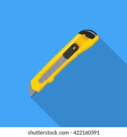 Stationery knife isolated vector Flat