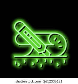 stationery knife neon light sign vector. stationery knife illustration