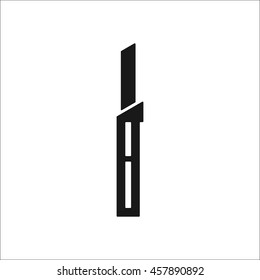 Stationery knife symbol sign simple icon on background