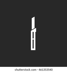 Stationery knife symbol sign simple icon on background