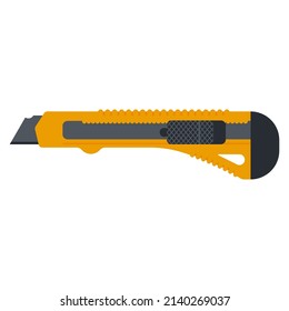 Stationery knife vector cartoon illustration isolated on a white background.