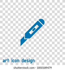 stationery knife vector icon on an abstract background