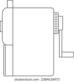 Stationery line drawing single item illustration icon pencil sharpener