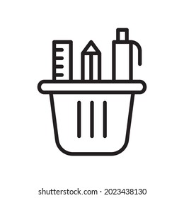 stationery line icon illustration vector graphic