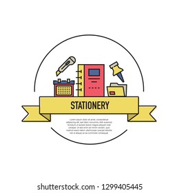 STATIONERY LINE ICON SET