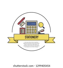 STATIONERY LINE ICON SET