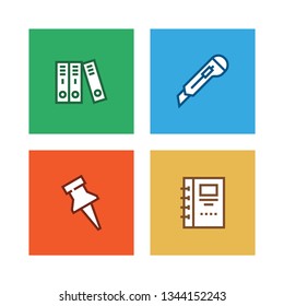 STATIONERY LINE ICON SET