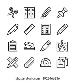 Iconos de línea de creación de estatinas establecidos. Conceptos de diseño gráfico modernos, colección de elementos de esquema simple. Iconos de línea de vector