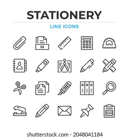 Iconos de línea de creación de estatinas establecidos. Elementos de esquema modernos, conceptos de diseño gráfico, colección de símbolos simple. Iconos de línea de vector