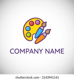 Stationery logo design. Vector illustration