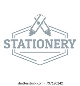 Stationery logo. Simple illustration of stationery vector logo for web