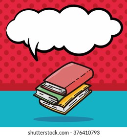 stationery notebook color doodle, speech bubble