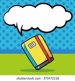 stationery notebook doodle, speech bubble