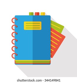 stationery notebook flat icon