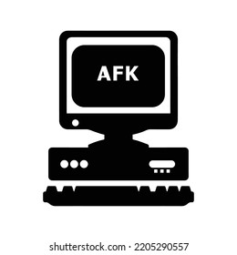 Stationery office computer retro icon | Black Vector illustration |