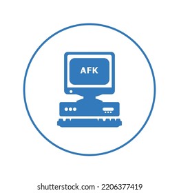 Stationery office computer retro icon | Circle version icon |