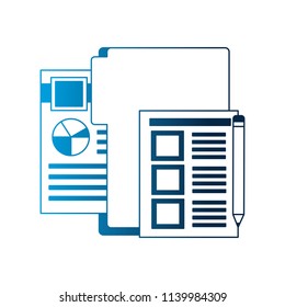 stationery office folder documents paper pencil