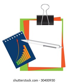Stationery for office and school. Vector illustration