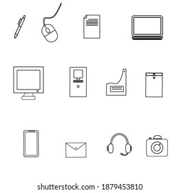 stationery and office supplies vector design